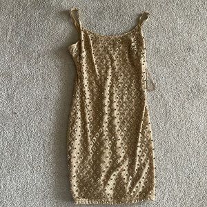 Fashion nova beaded golden dress